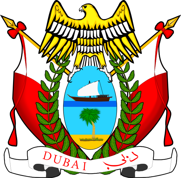 Coat Of Arms - Bandera Y Escudo De Dubai (612x600), Png Download