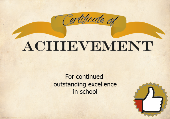 Certificate Of Achievement - Old Man And A Gentleman: How To Be Rich, Or (596x420), Png Download