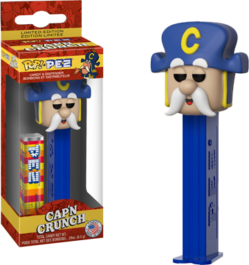 Pez Cap'n Crunch Cereal Cap'n Crunch Dispenser Chase - Cap N Crunch Pez (360x384), Png Download