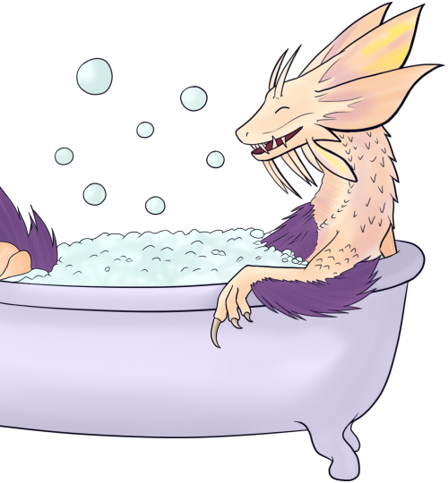Monster Hunter Things Warlock - Dragon Taking Bath (500x540), Png Download