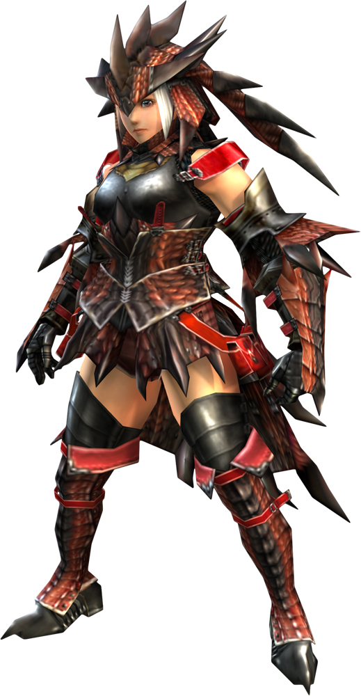 Questiondoes Anyone Know What Tank Gear Pieces Look - Female Monster Hunter Rathalos (519x1000), Png Download