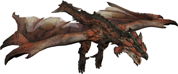 Download Zip Archive - Monster Hunter Rathalos Model (750x650), Png Download