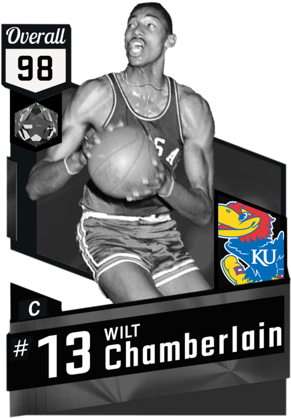 '55 Wilt Chamberlain Myteam Onyx Card - 2k Central 17 (600x879), Png Download