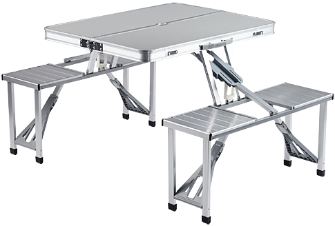If You Don't Like Sitting On A Picnic Blanket On The - Aluminium Foldable Picnic Table (485x328), Png Download