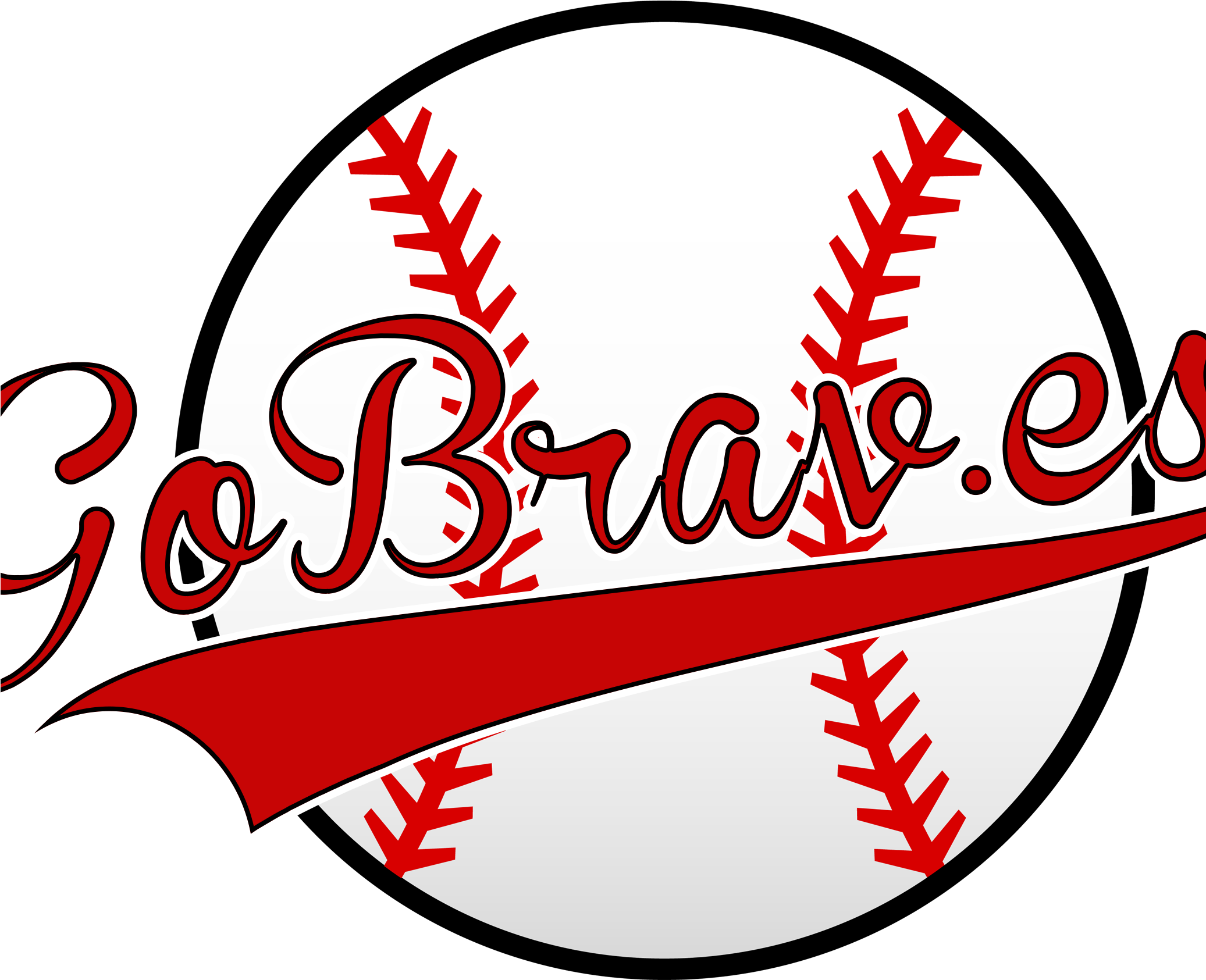 Go Braves - Clip Art Baseball Ball (2072x2070), Png Download