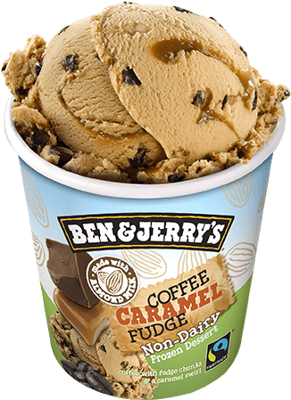 Coffee Caramel Fudge Pint - Ben And Jerry's Coffee Caramel Fudge (374x479), Png Download