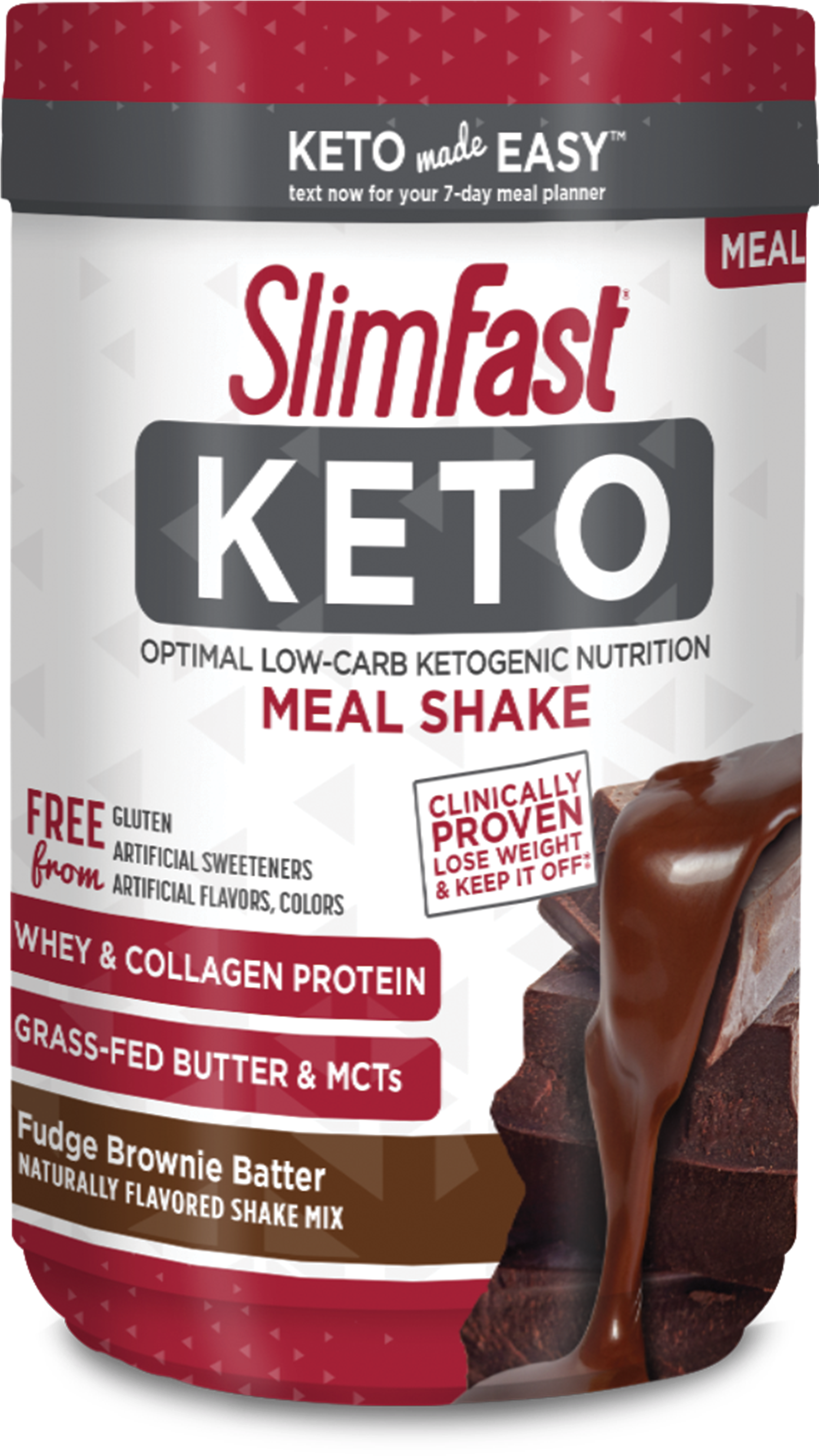 Slimfast Keto Fudge Brownie Batter Meal Replacement - Slimfast Keto (1719x3000), Png Download