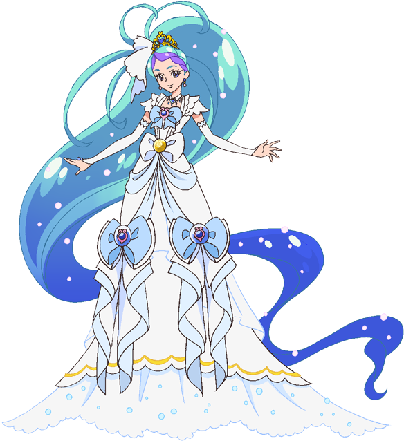 Princess Pretty Cure Mermaid Mode Elegant Pose - Go Princess Precure Cure Mermaid Mode Elegant (586x744), Png Download
