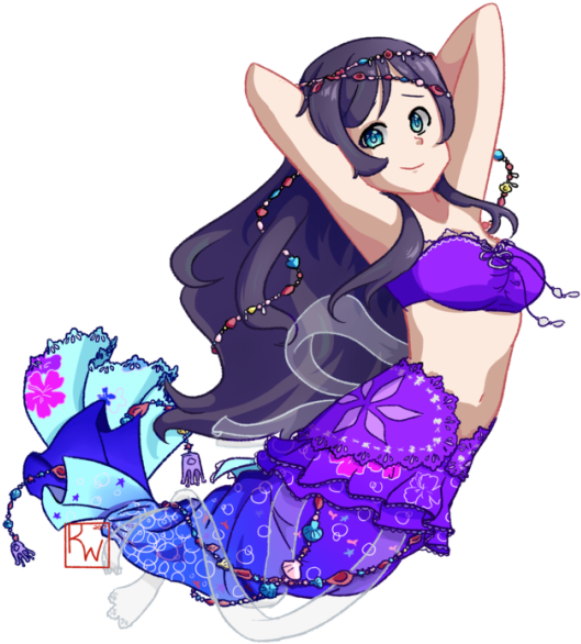 Love Live Mermaid Nozomi (540x597), Png Download