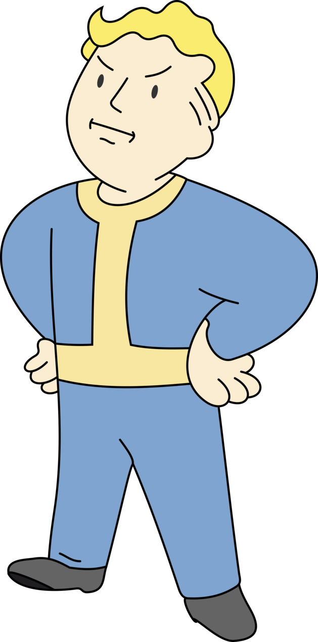 Vault Boy Pissed Off By Scarletlightning565 - Pissed Off Vault Boy (629x1271), Png Download