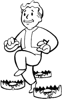 24 Jul - Fallout Vault Boy Light Step (378x378), Png Download
