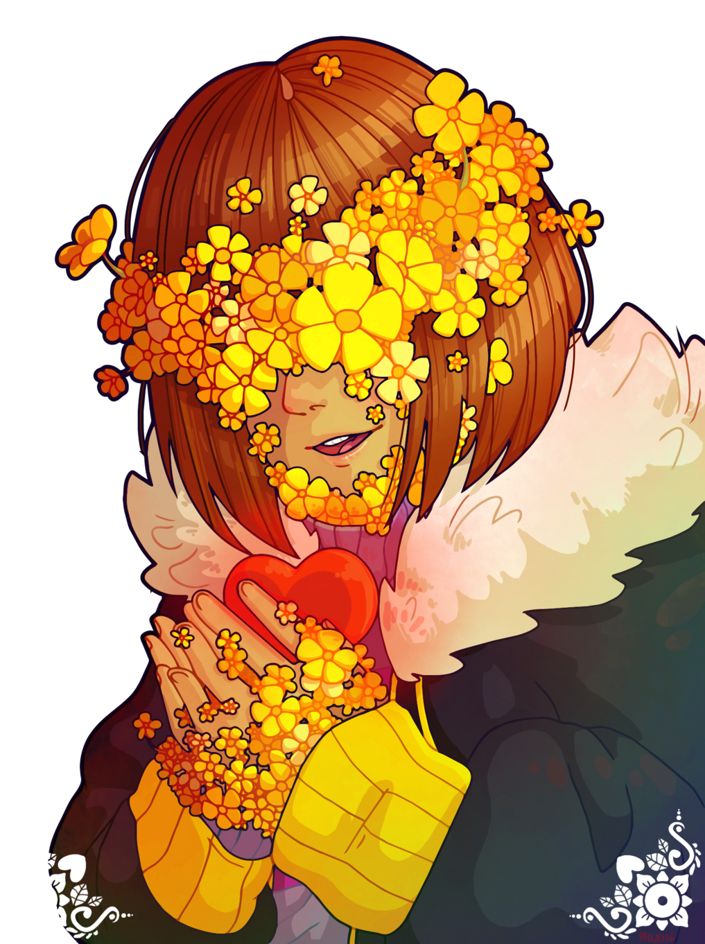 Flowerfell Frisk - Undertale Flowerfell (1024x1365), Png Download