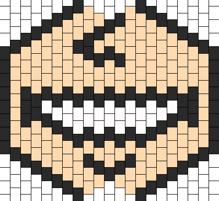 Vault Boy Fall Out Mask Bead Pattern - Kandi Mask Patterns (440x404), Png Download