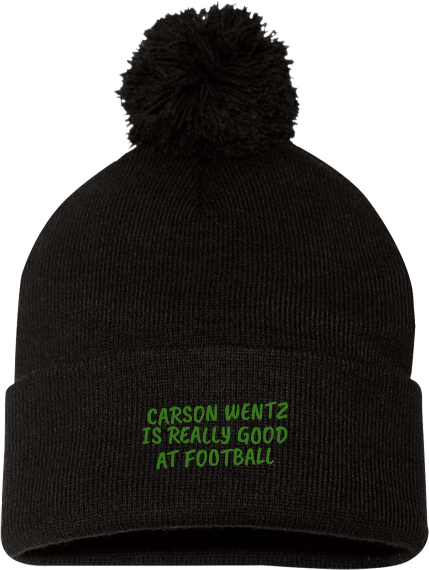 Cyber Special Carson Wentz Is Really Good At Football - Punisher Skull Sp15 Sportsman Pom Pom Knit Cap (1155x1155), Png Download