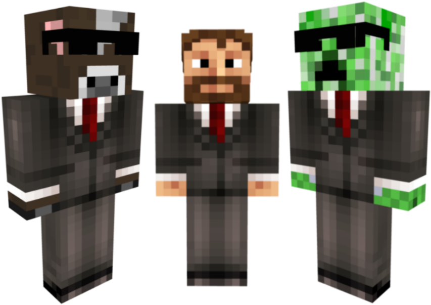 Minecraft Cow Png - Minecraft Old Man Suit Skin (919x650), Png Download