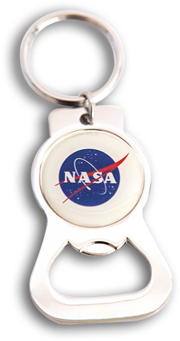 Nasa Bottle Opener Keychain - Nasa Silver Oval Necklace (500x500), Png Download