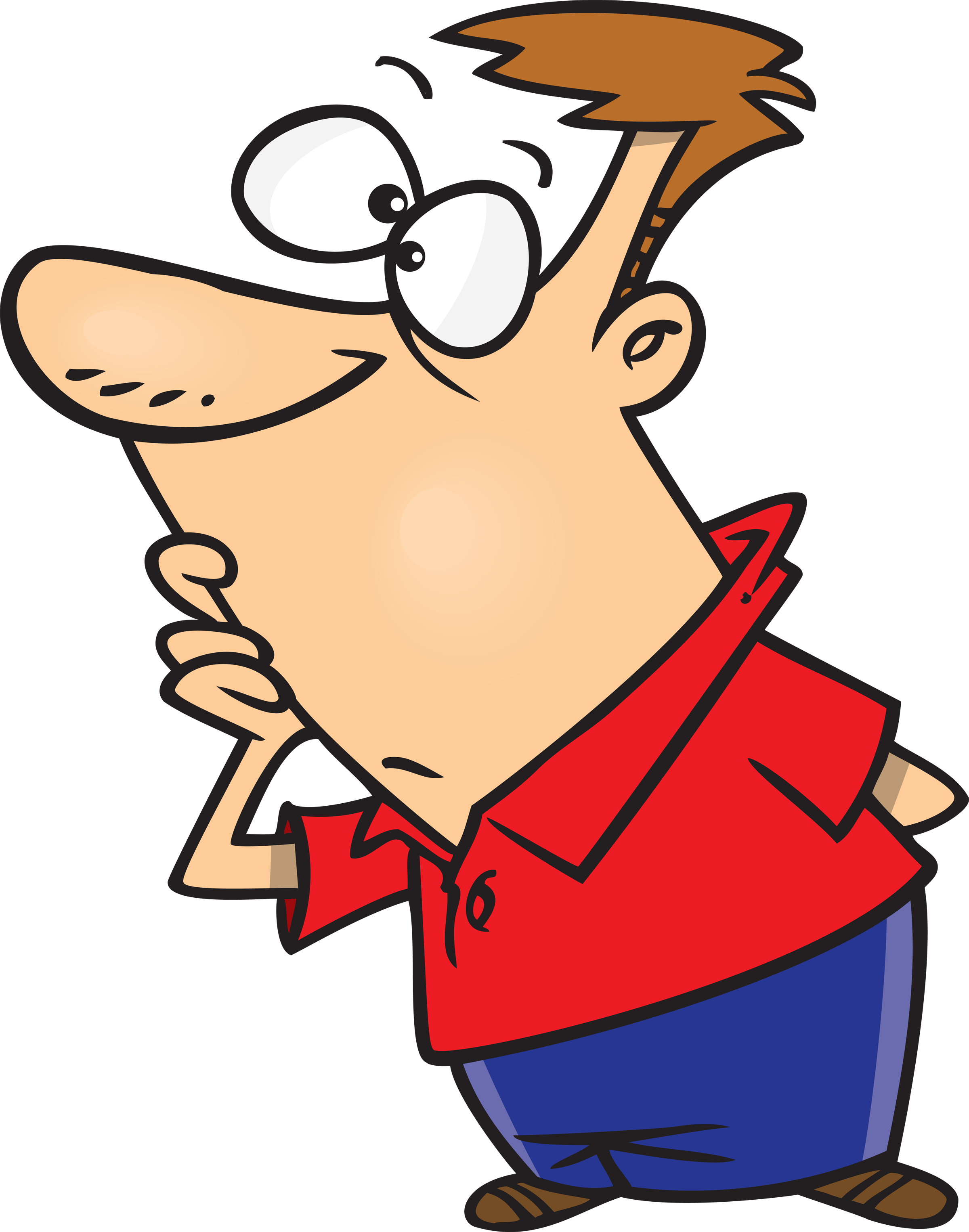 Too Good To Be True1 - Pondering Cartoon (2400x3052), Png Download