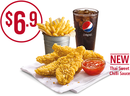 The New Crispy Tenders Are Available Starting From - Kfc Chicken Tenders Singapore (470x320), Png Download