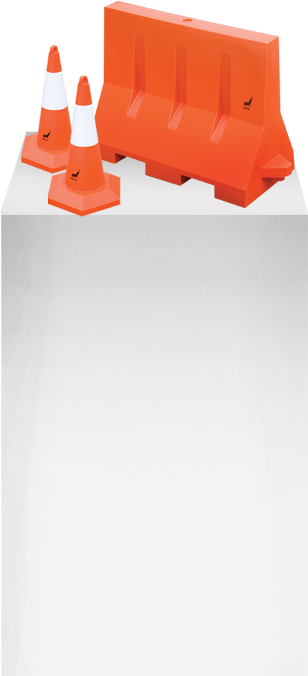 Traffic Cone & Road Barrier - Construction Paper (539x992), Png Download