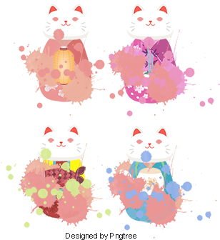 Japanese Lucky Cat, Cartoon, Japan, Lucky Cat Png And - Cat (360x360), Png Download