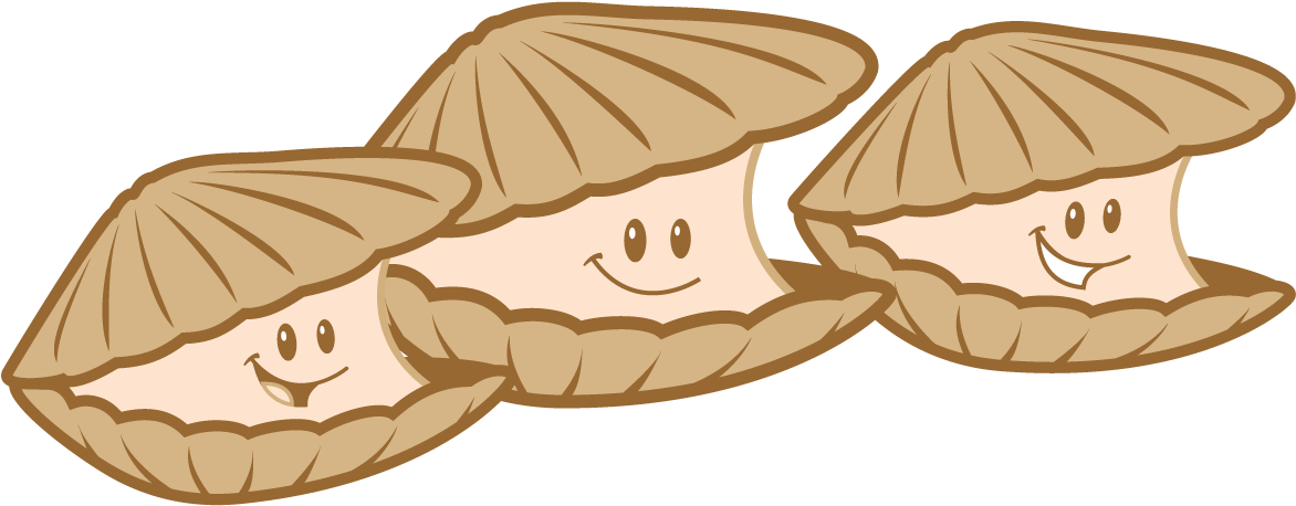 I've Been Getting Excited About The Many Adornments - Happy Clams (1227x477), Png Download