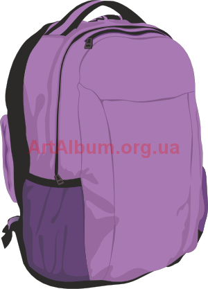 Backpack Vector Artalbum Org Ua - Clip Art Of Violet Objects (300x417), Png Download