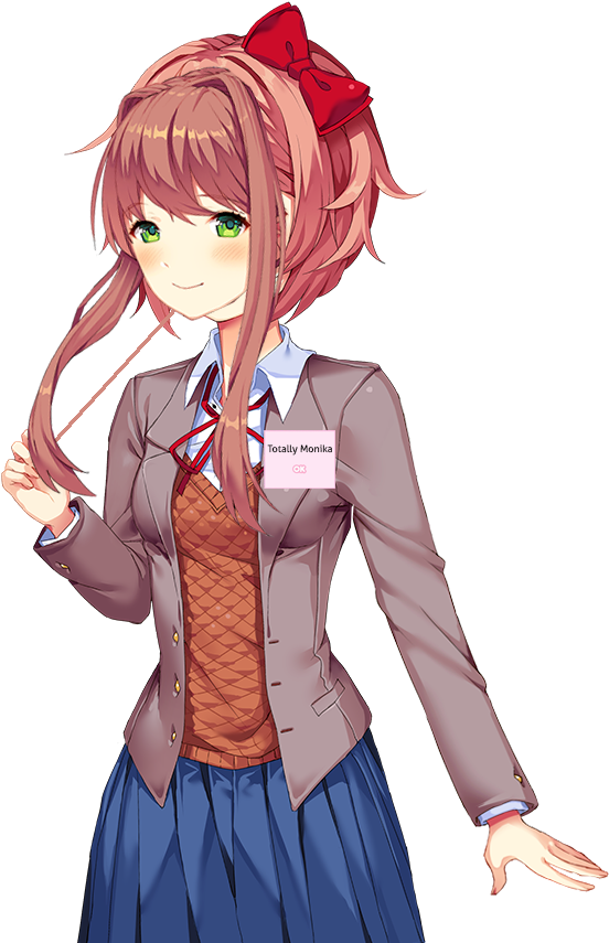 Yep, I'm Monika, 1k Likes Please - Ddlc Hisui (960x960), Png Download