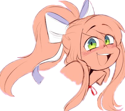 Monika Ddlc Dokidokiliteratureclub - Monika Ddlc (414x367), Png Download