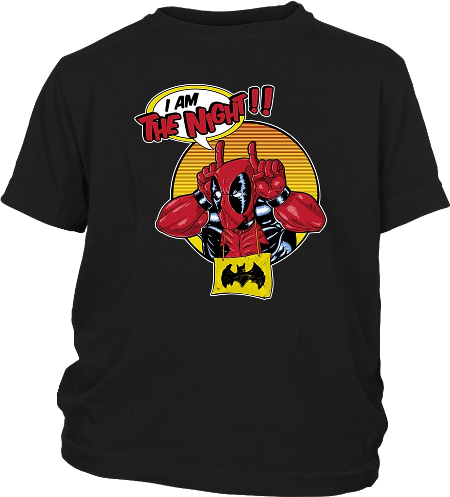 I Am The Night Deadpool Batman Comic Con Shirts T - Deadpool Shirt - I Am The Night Tee Shirt (1024x1024), Png Download