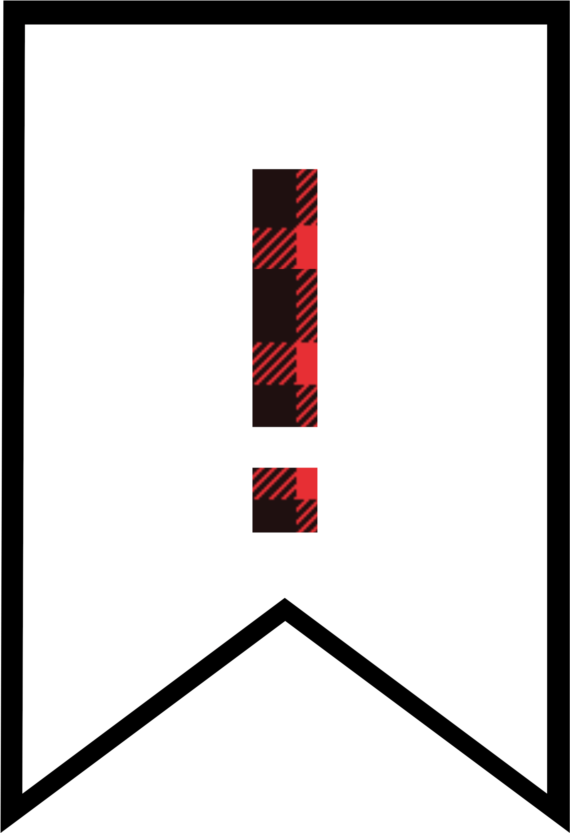 E Buffalo Plaid Banner Letter - Letter I In Buffalo Plaid (2083x2986), Png Download