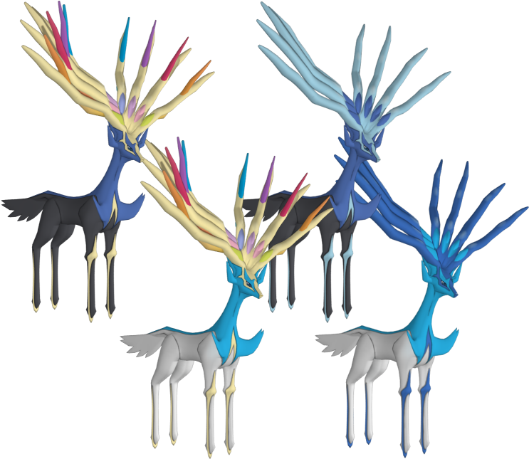 Download Zip Archive - Pokemon Xerneas (750x650), Png Download