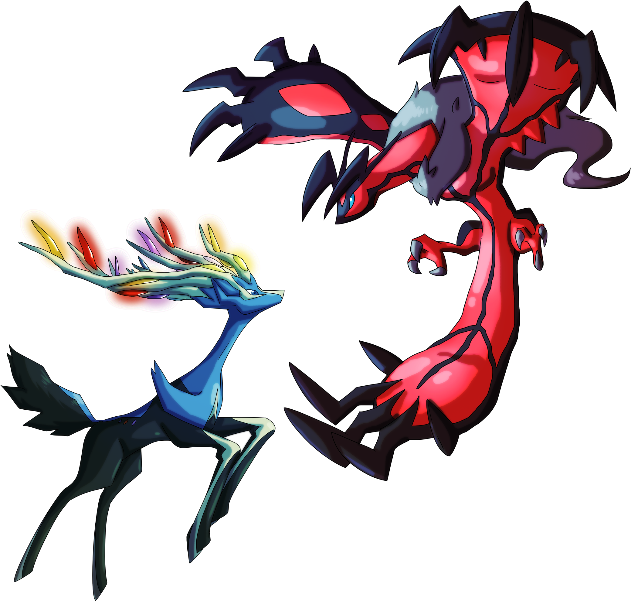 View Original Image - Pokemon Battle Xerneas Vs Yveltal (2500x2032), Png Download