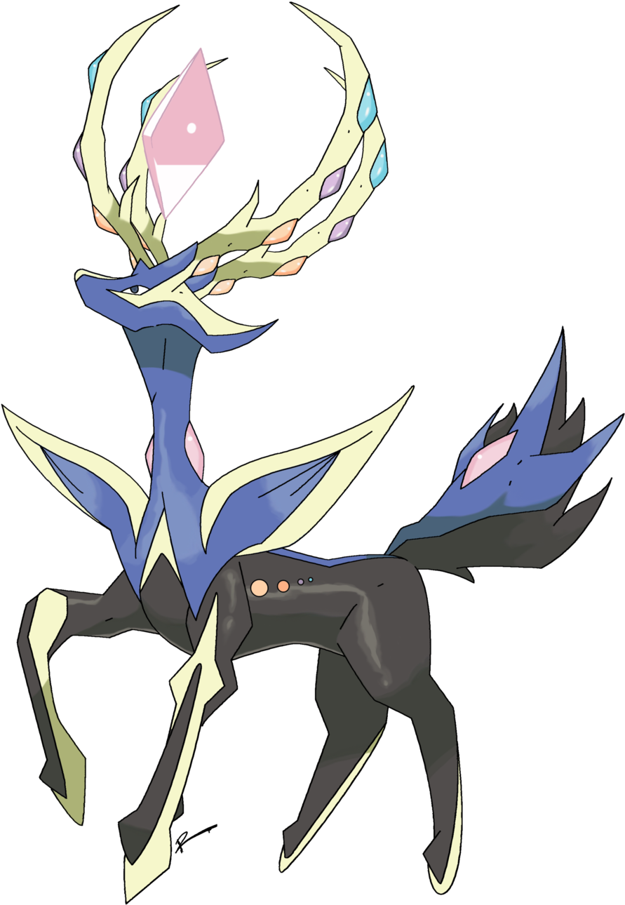Mega Xerneas By Rey-menn - Pokemon Xerneas Mega Stone (1024x1325), Png Download