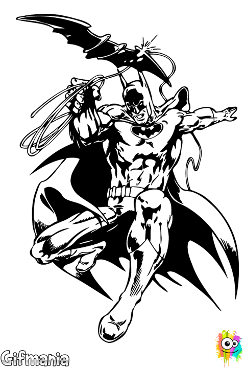 Batman En Acción - Батман Картинки За Оцветяване (480x720), Png Download