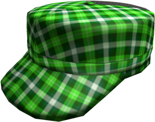 Bright Green Plaid Cap - Baseball Cap (420x420), Png Download