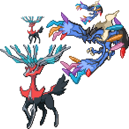 Image - Yveltal And Xerneas Fusion (450x450), Png Download