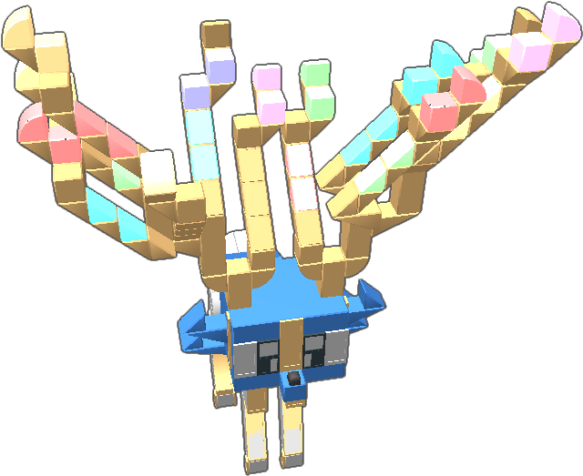 Credit To Whoever Made The Original Model Of Xerneas - Illustration (768x768), Png Download