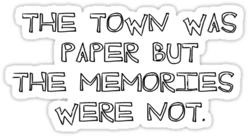 Paper Towns Quotes - Paper Towns Quotes Black And White (375x360), Png Download