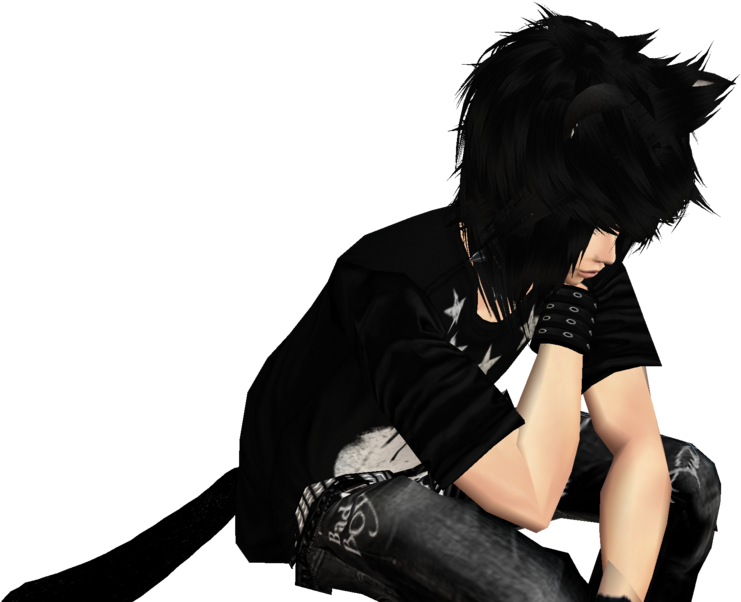 Png Transparent Download Neko By Menmakurosaki On Deviantart - Neko Gothic Boy (894x894), Png Download