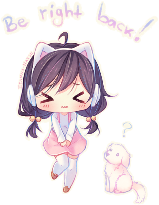 Brb By Hyanna-natsu On Deviantart - Brb Anime (549x700), Png Download