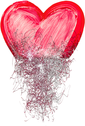 Click And Drag To Re-position The Image, If Desired - Painted Heart - Symbol Of Love (600x667), Png Download