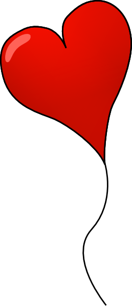 Heart Clipart Baloon - Heart Balloons Clipart Gif (258x596), Png Download