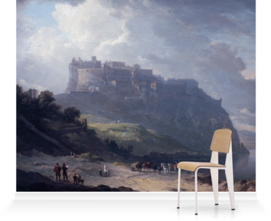 Murals Of Edinburgh Castle And The Nor' Loch By National - Edinburgh Castle And The Nor' Loch (384x313), Png Download
