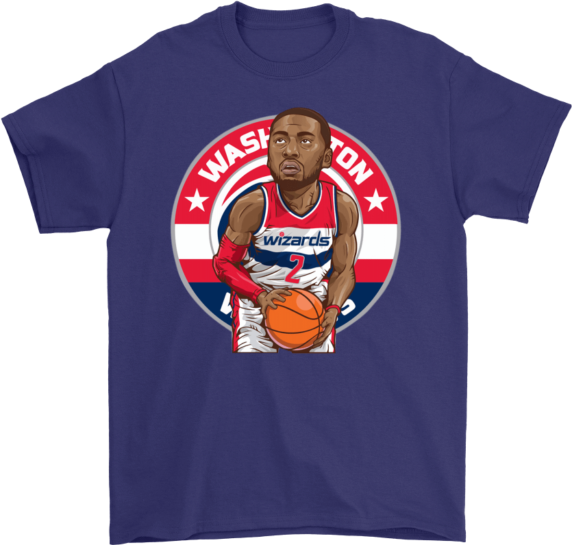 Gildan Mens T-shirt / Purple / S John Wall Cartoon - John Wall T Shirt Cartoon (1000x1000), Png Download