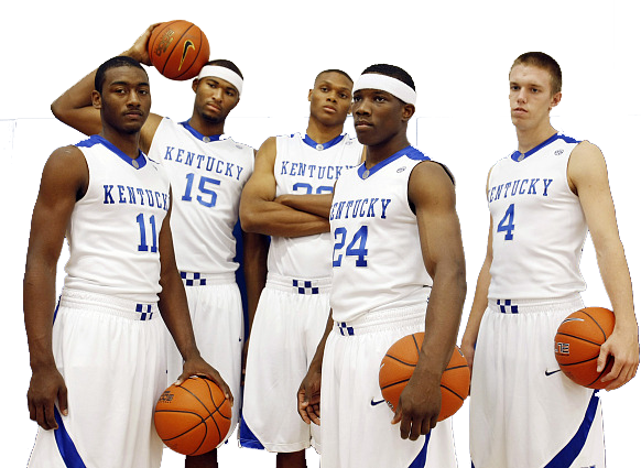 John Wall Teammates Kentucky State - John Wall Kentucky Basketball (582x425), Png Download