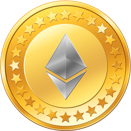 Ethereum For Payments - Gold Coin Icon (774x562), Png Download