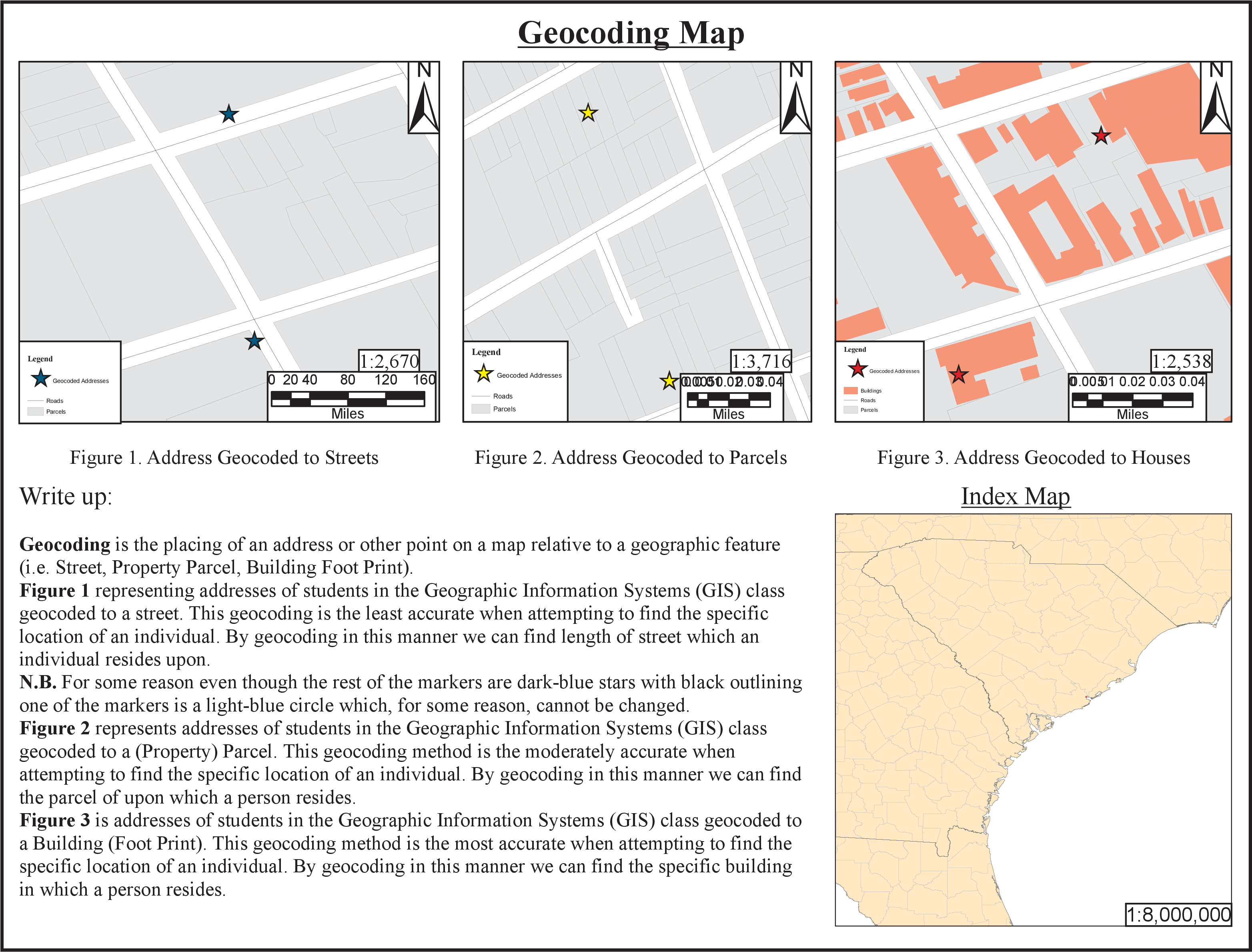 Map Comparing Various Geocoding Methods - Map (3300x2550), Png Download