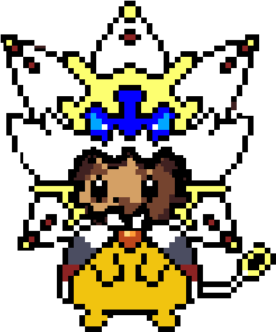 The Combination Of Solgaleo,pikachu, And Eevee (1024x576), Png Download