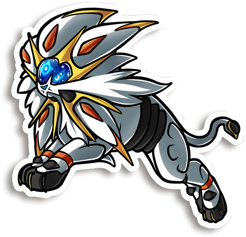 Solgaleo Vinyl Sticker - Solgaleo (500x500), Png Download