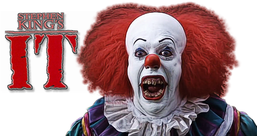 Stephen King's It Tv Show Image With Logo And Character - Stephen King It Png (500x281), Png Download